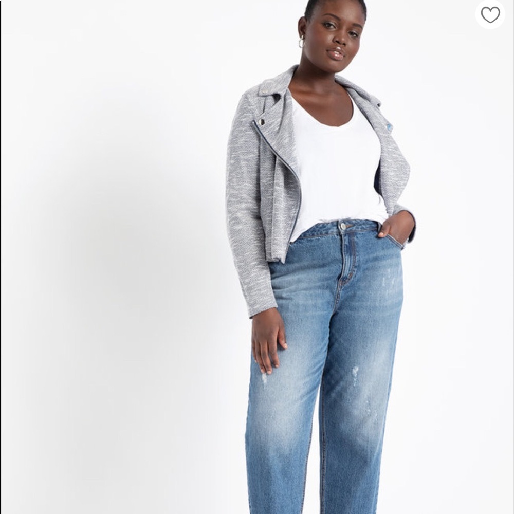 Soft Knit Moto Jacket NAVY